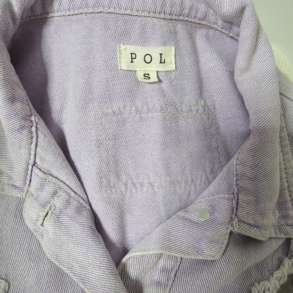 POL Becca Lavender and Gray Patchwork Flannel Jacket. size small - Picture 2 of 7